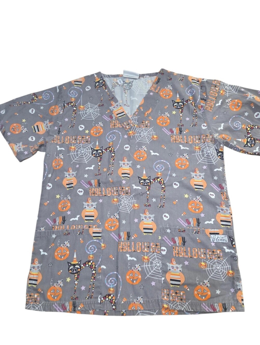 Uniform Advantage Halloween Scrub Top Small